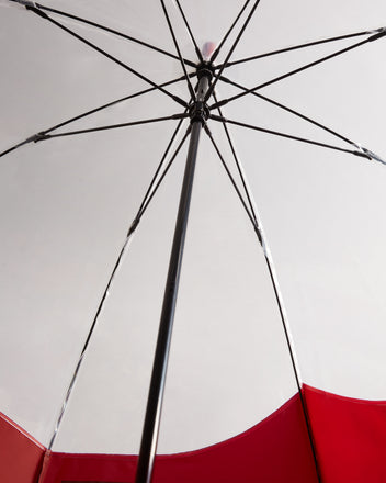 moustache umbrella bright pink