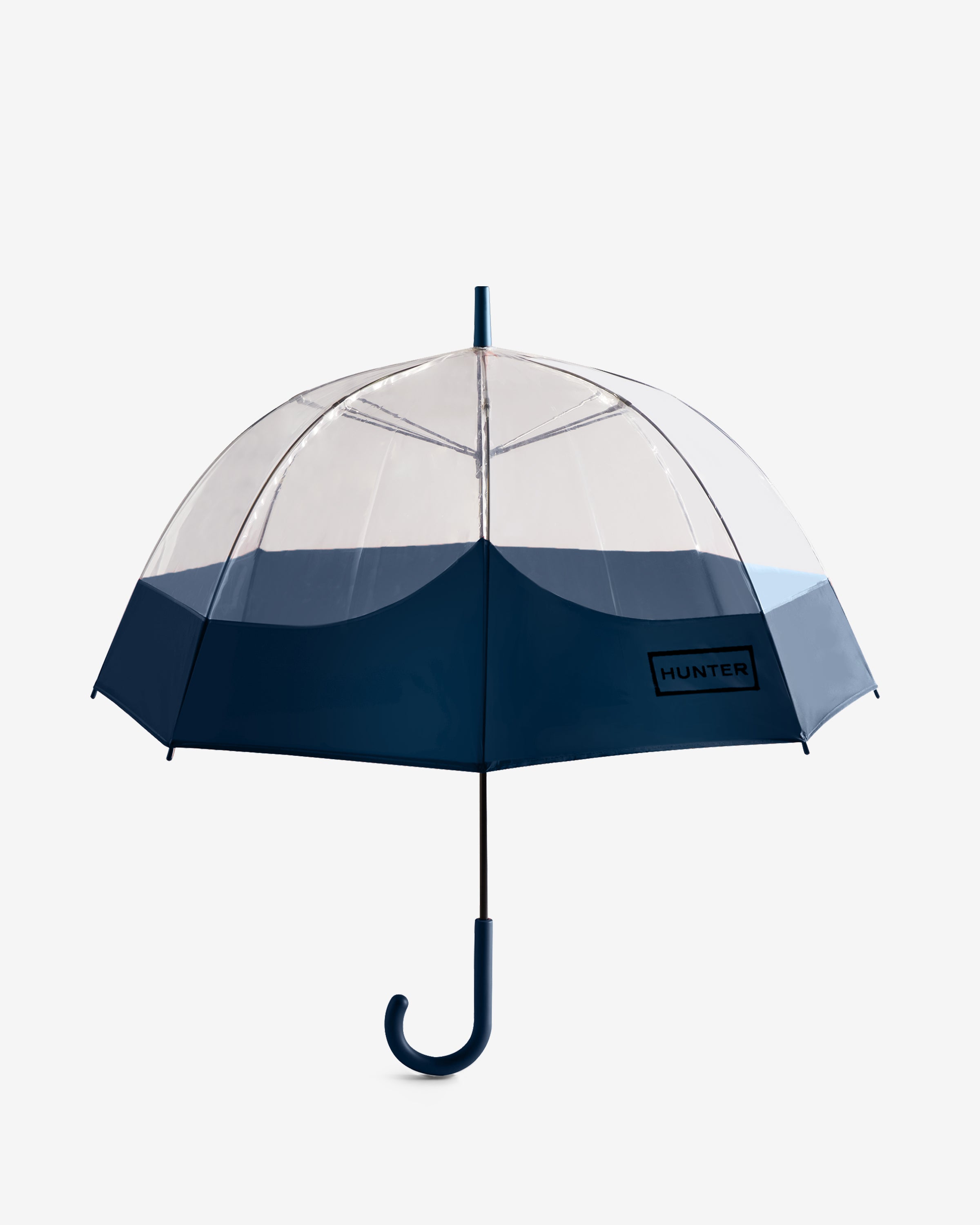 Navy Moustache Bubble Umbrella closed