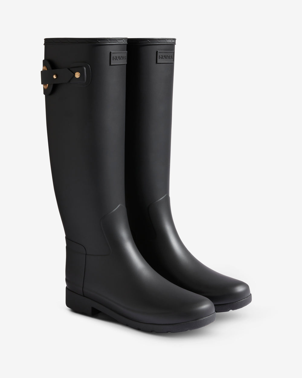 Women's Refined Slim Fit Tall Eyelet Buckle Wellington Boots – Hunter ...