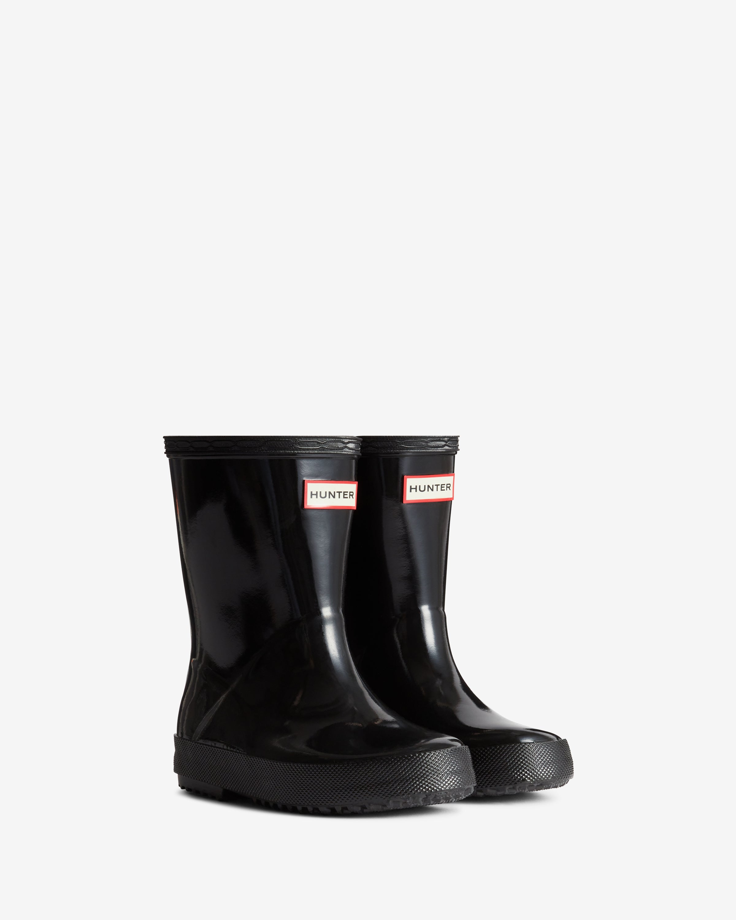 Hunter Kids 28 12 Young Gloss outlet Black Rubber Wellies Rain Boots