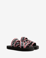 Women's Elastic Crossover Logo Slides