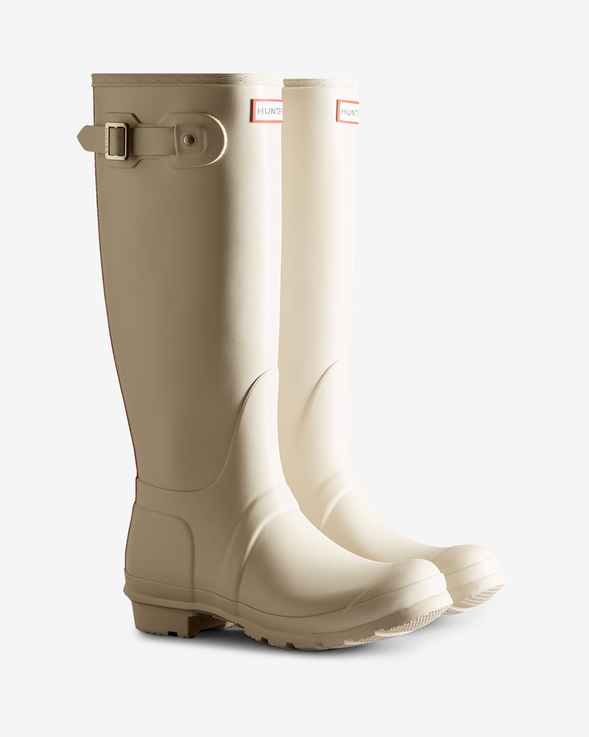 Women's TriColour Logo Backstrap Tall Wellington Boots Hunter Boots UK
