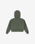 Women's Deep Lichen Green Liza Cropped Hoodie