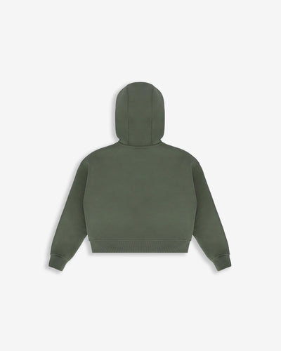 Women's Deep Lichen Green Liza Cropped Hoodie