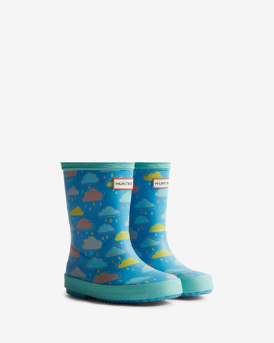 Original Kids First (18 Months-8 Years) Rain Cloud Print Wellington Boots