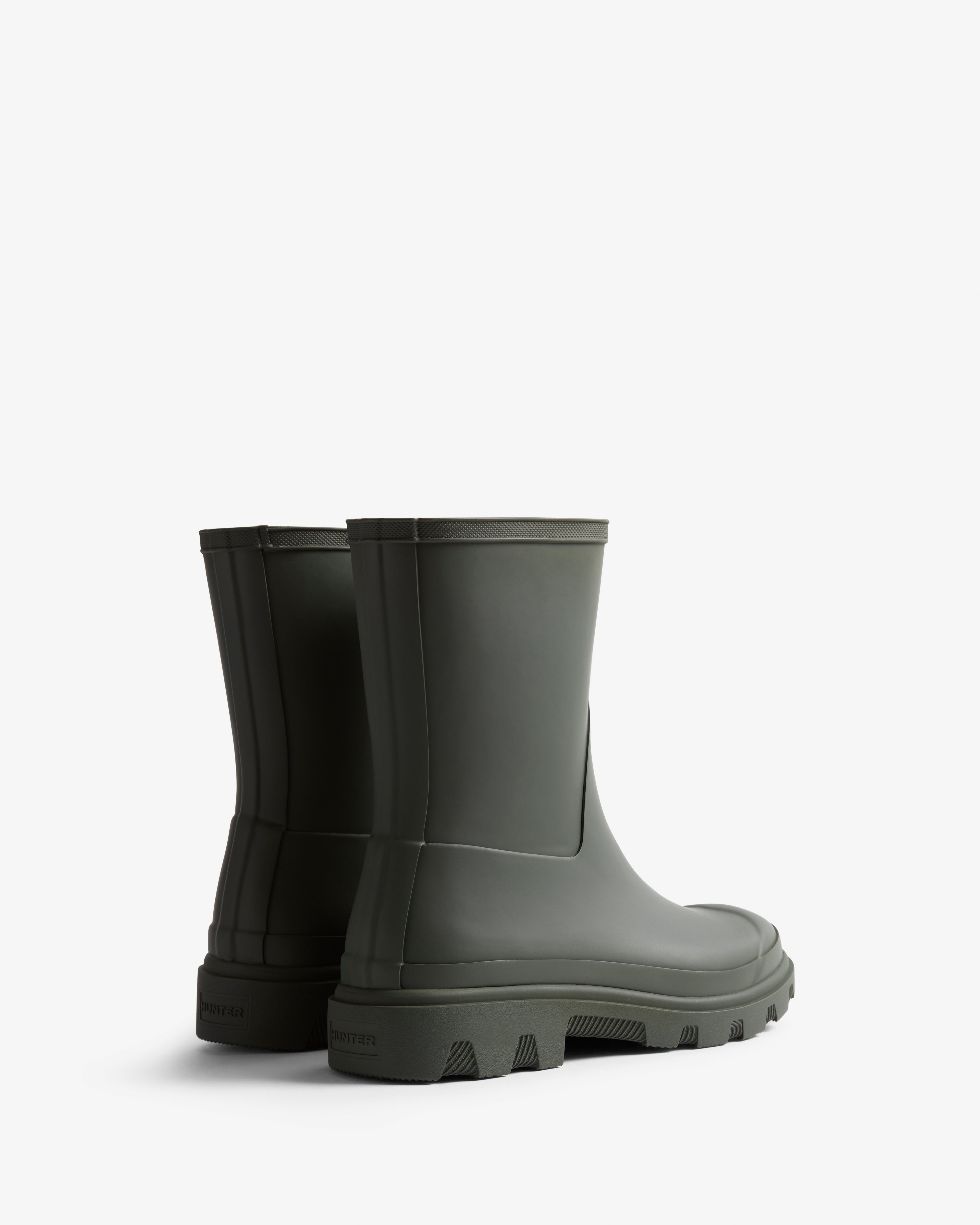 Unisex Dark Olive Downpour Short Wellington Boot – Hunter Boots UK