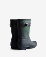 Women's Tartan Short Wellington Boots