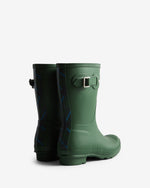 Women's Tartan Backstrap Short Wellington Boots