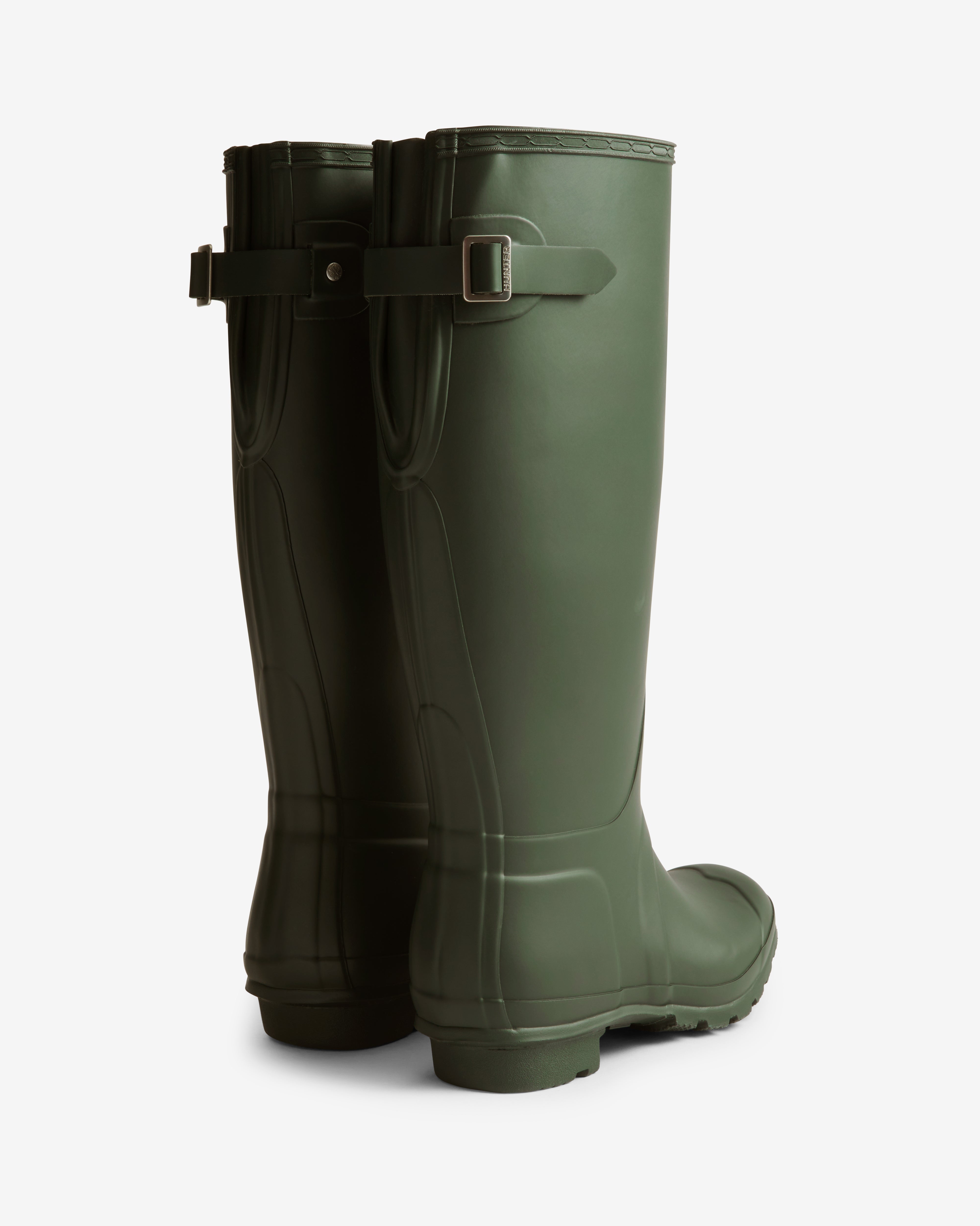Women's Dark Olive Tall Back Adjustable Wellington Boot – Hunter