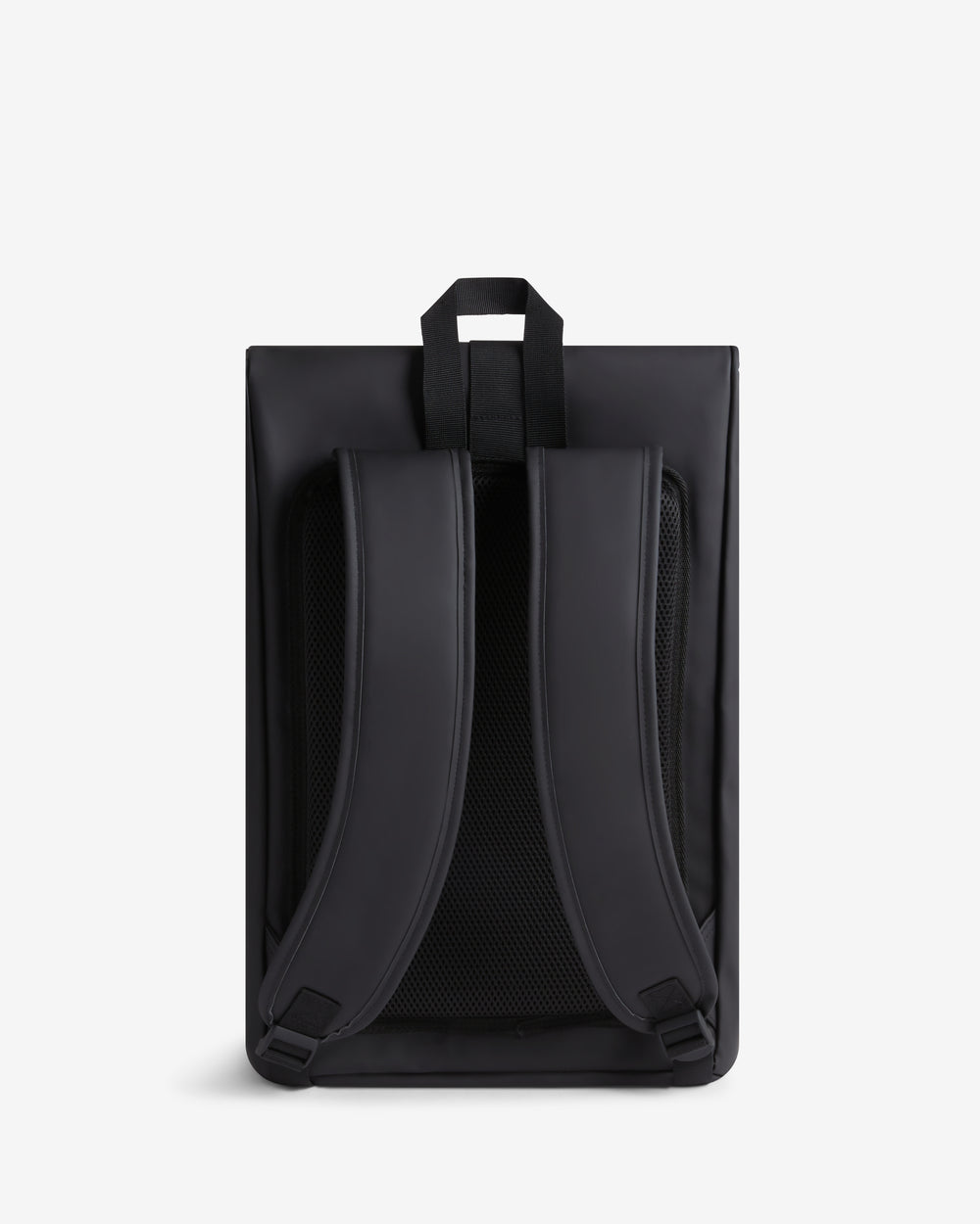 Unisex Black Pentallen Roll Top Clip Backpack