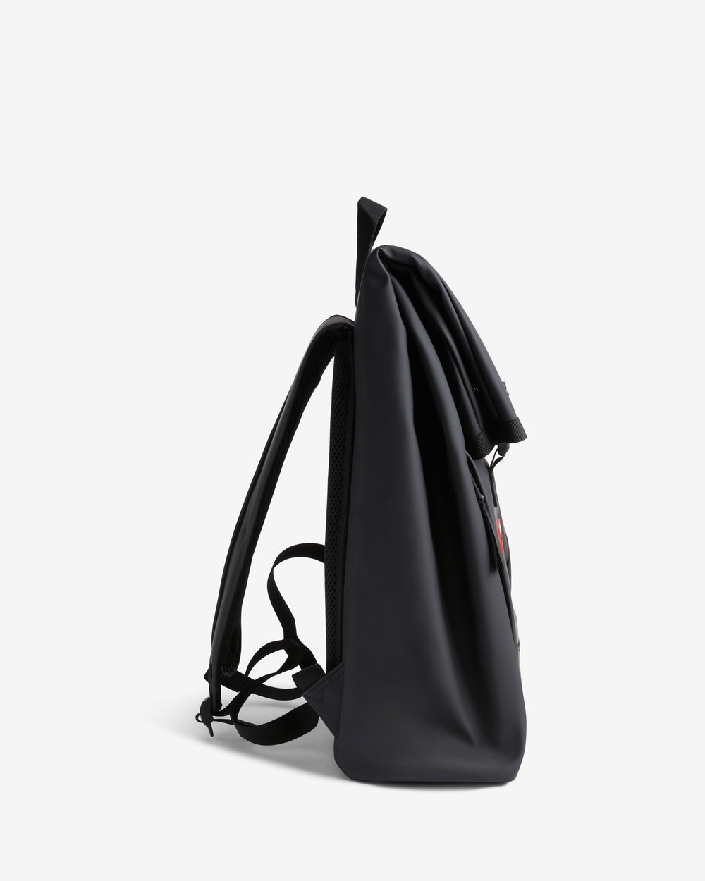 Unisex Black Pentallen Roll Top Clip Backpack