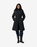 Women's Black Somerset Quilted Overcoat