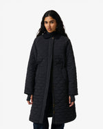Women's Black Somerset Quilted Overcoat