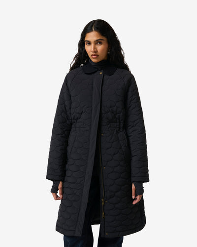 Women's Black Somerset Quilted Overcoat