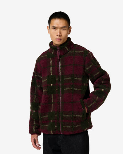 Men's Tartan Borg Fleece Jacket