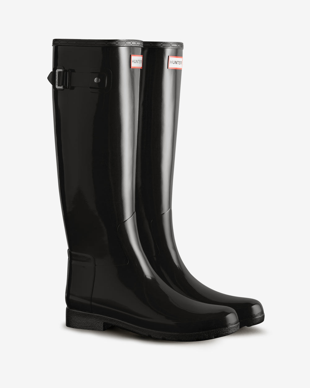 Women's Refined Slim Fit Tall Gloss Wellington Boots – Hunter Boots UK