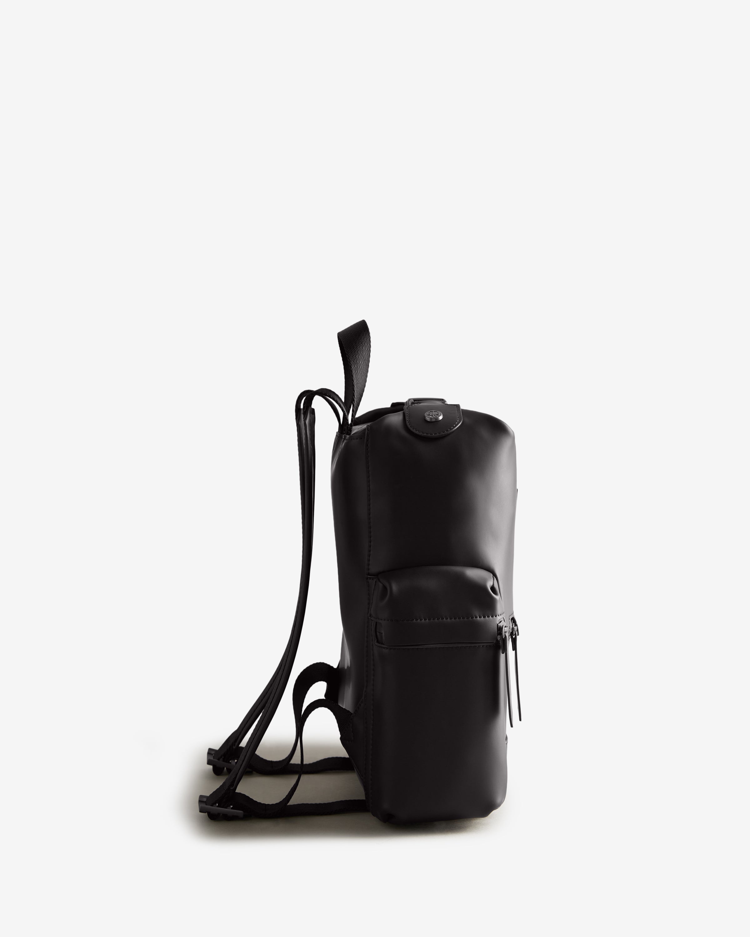 Rubberised Leather Mini Topclip Backpack