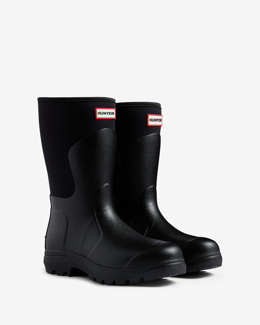 Displays a pair of the Balmoral 'Hunter' branded Unisex Neoprene Short Boots