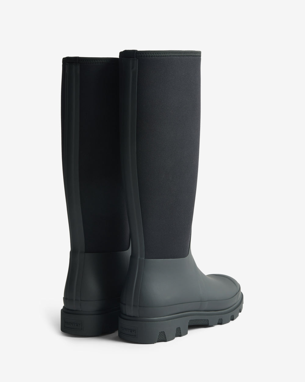 Unisex Black Downpour Neoprene Leg Wellington Boot