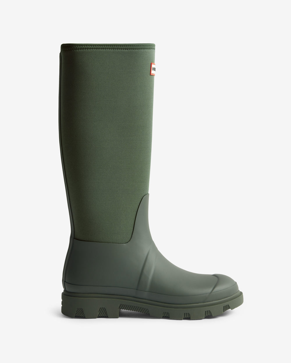Unisex Dark Olive Downpour Neoprene Leg Wellington Boot