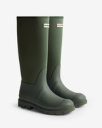 Unisex Dark Olive Downpour Neoprene Leg Wellington Boot