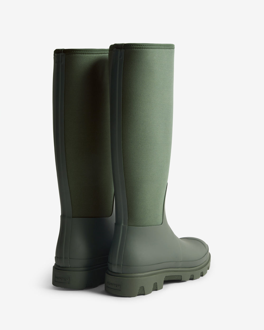 Unisex Dark Olive Downpour Neoprene Leg Wellington Boot