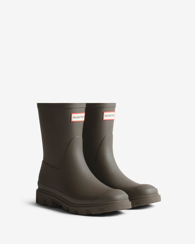 Unisex Chocolate Brown Downpour Short Wellington Boot