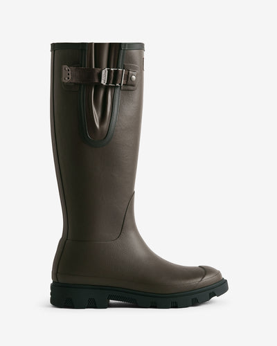 Unisex Chocolate Brown Field Downpour Adjustable Wellington Boot