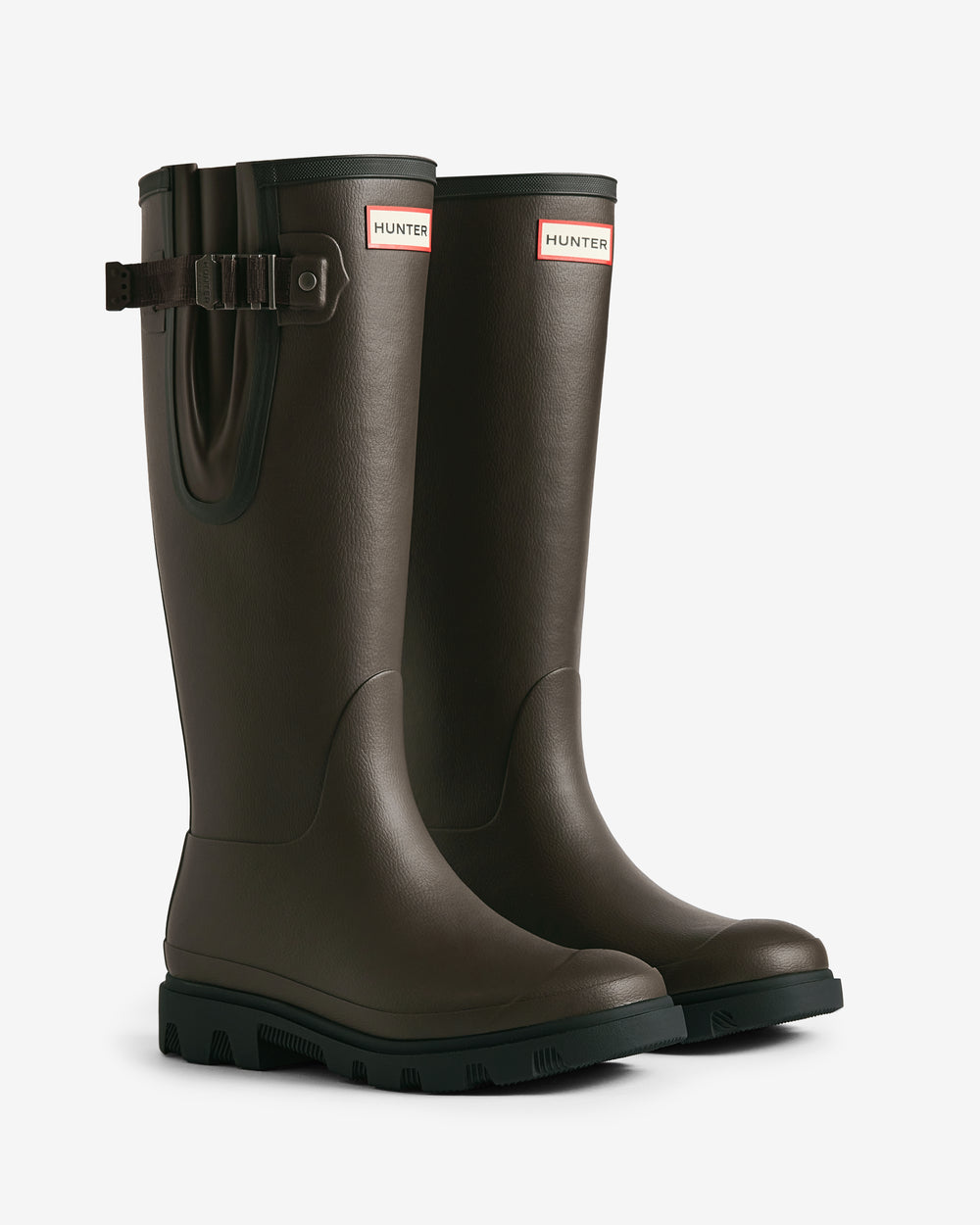Unisex Chocolate Brown Field Downpour Adjustable Wellington Boot