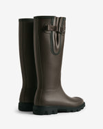 Unisex Chocolate Brown Field Downpour Adjustable Wellington Boot