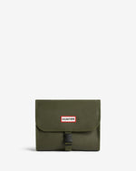 Displays the Dark Olive 'Hunter' branded Unisex Utile Travel Bag