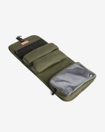 Displays the Dark Olive 'Hunter' branded Unisex Utile Travel Bag