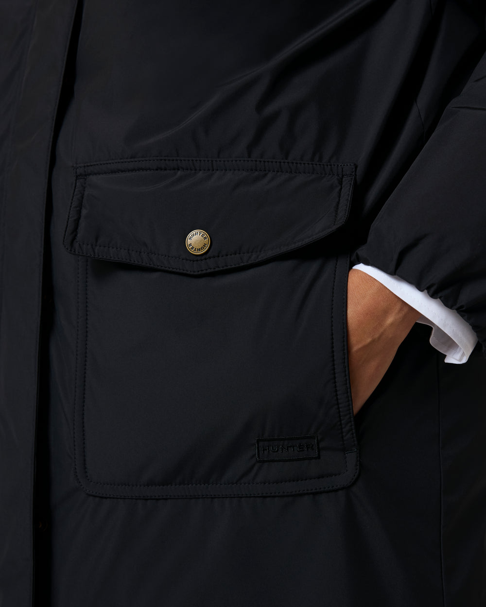 Women's Black Victoria Originals Long Quilted Jacket