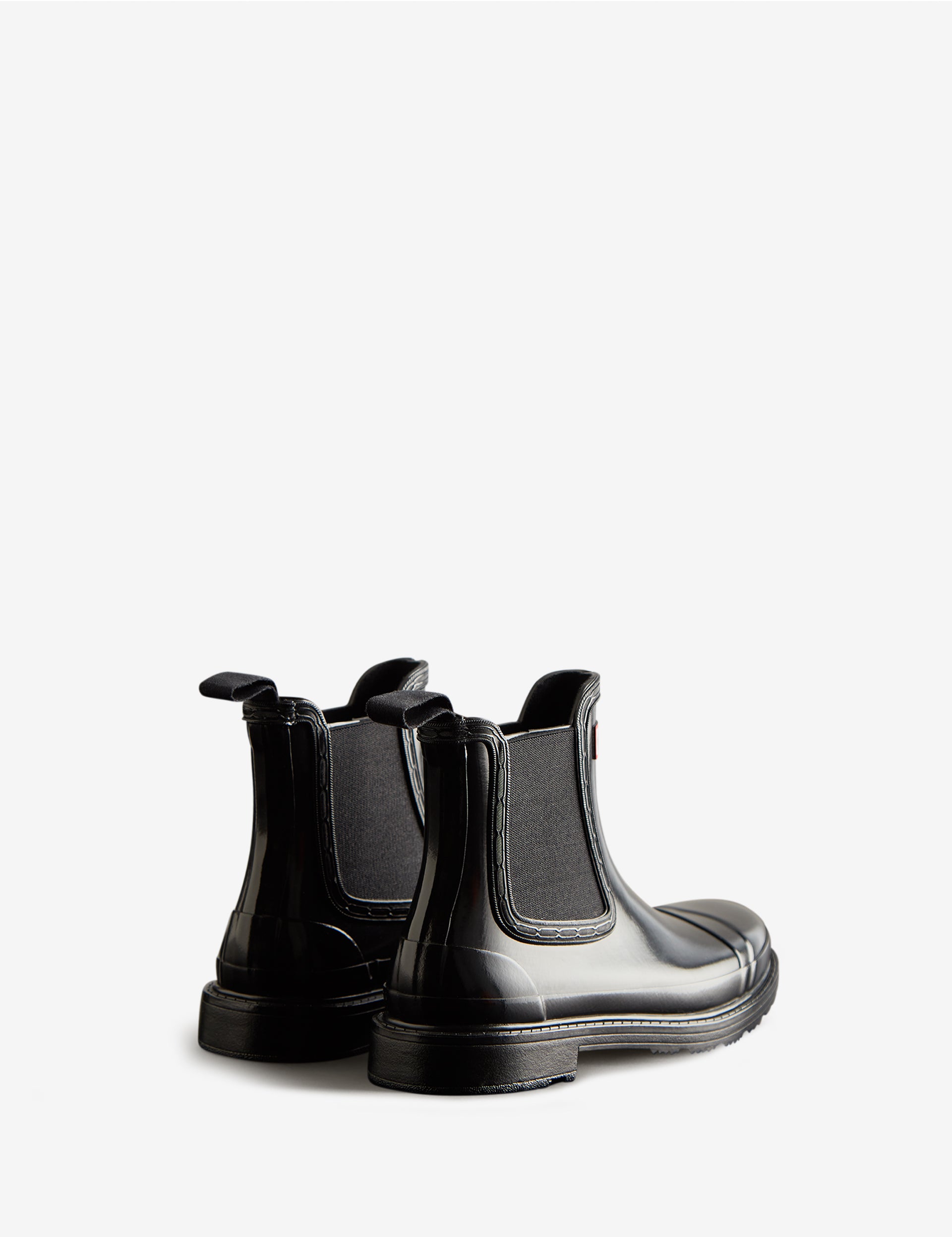 Women's Black Commando Chelsea Gloss Boot – Hunter Boots UK