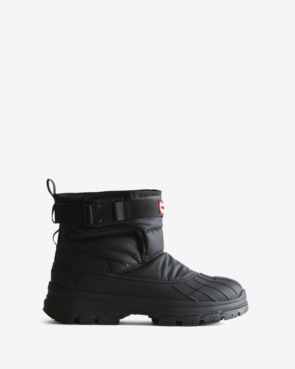 Short black snow boots discount