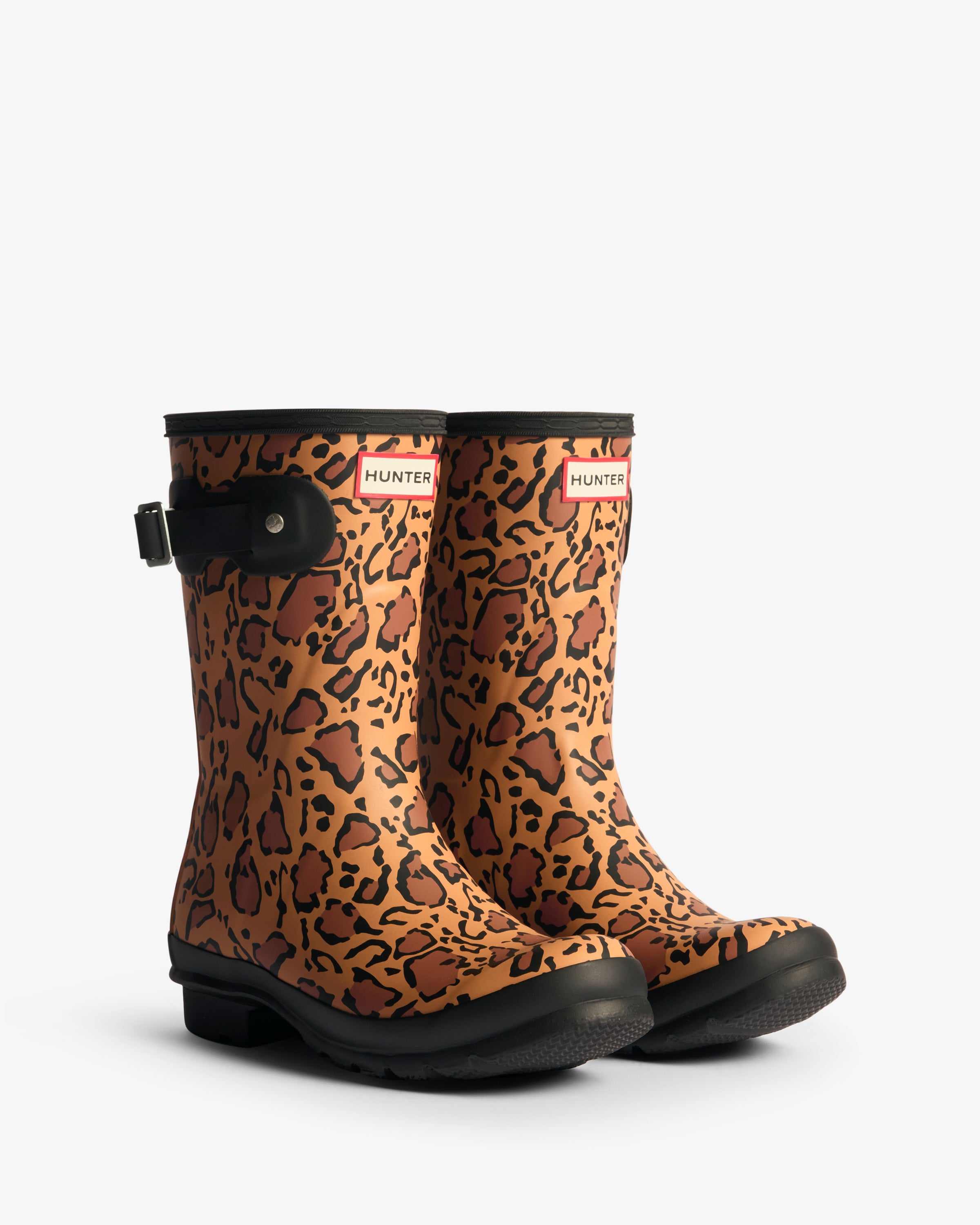 Womens Original Short Leopard Print Boot – Hunter Boots UK