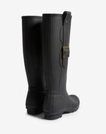Women's Exaggerated Buckle Tall Wellington Boots