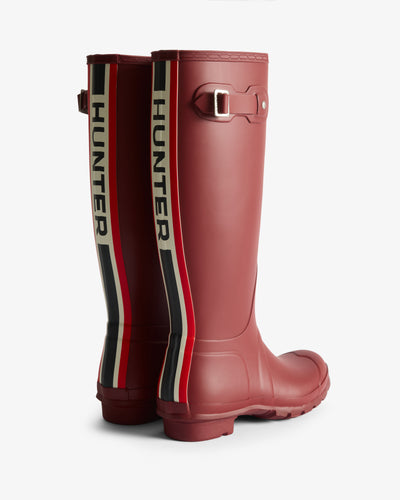 Women's Tri-Colour Logo Backstrap Tall Wellington Boots