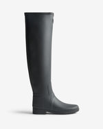 Women's Black Refined Over The Knee Wellington Boot