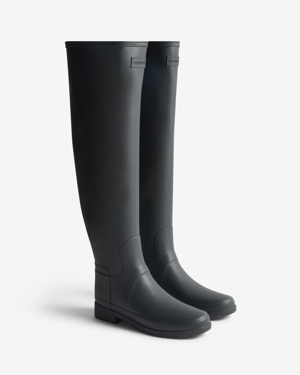 Women's Black Refined Over The Knee Wellington Boot
