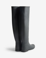 Women's Black Refined Over The Knee Wellington Boot