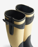 Women's Black Refined Tall Canvas Wellington Boot