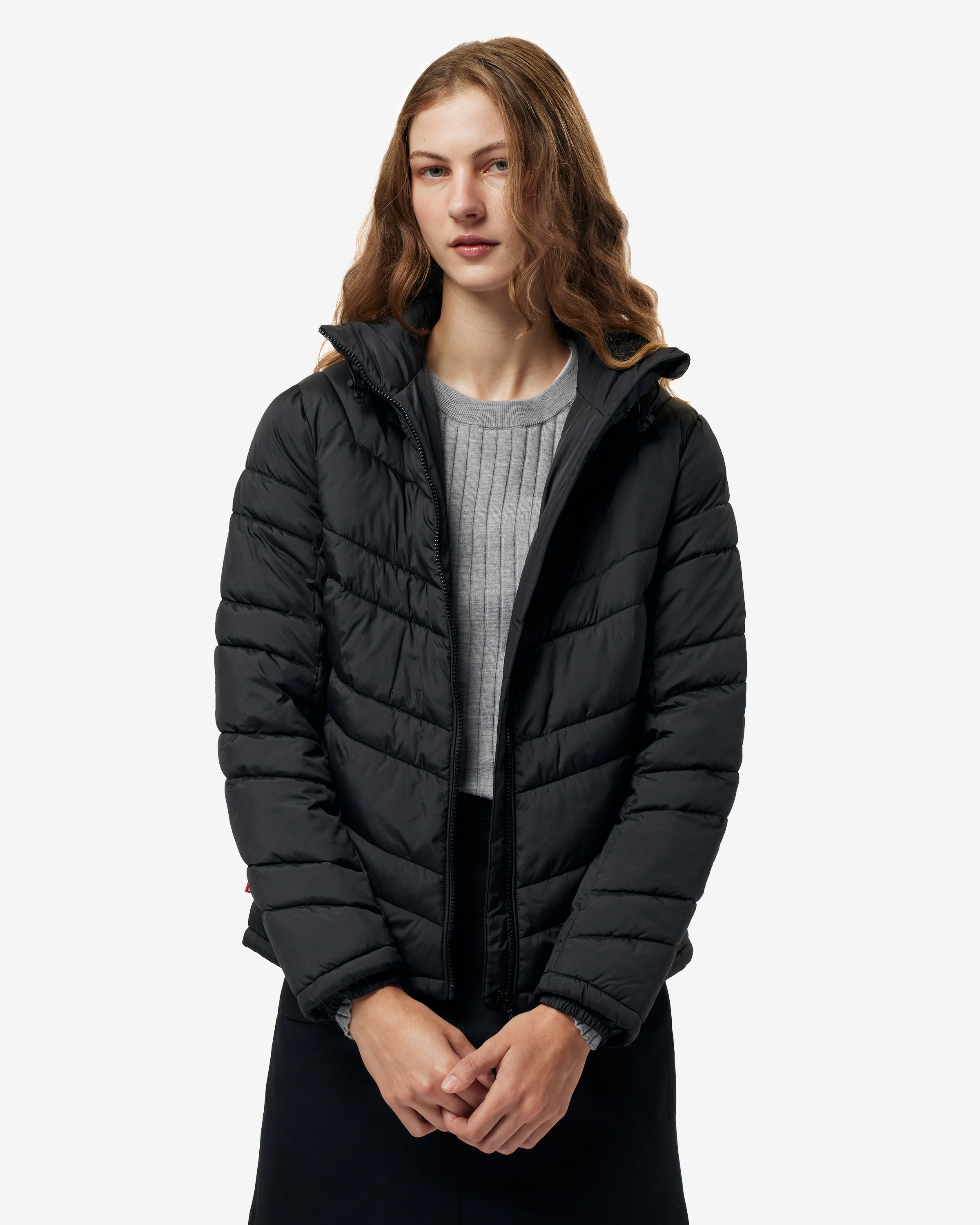 Featherless Quilted Long Puffer Jacket