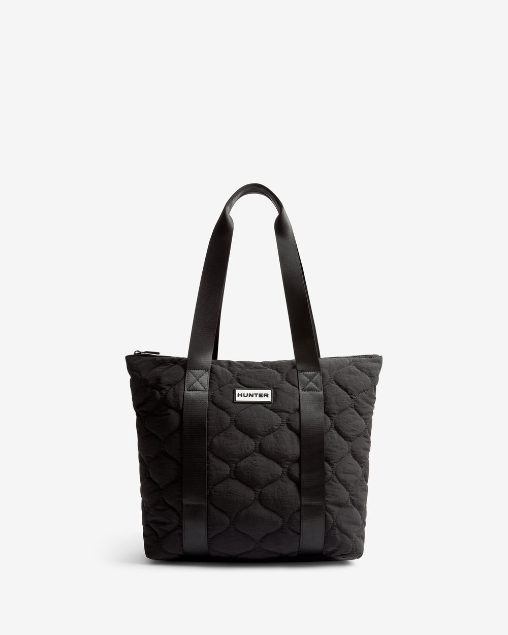 Displays the Black Adair 'Hunter' branded Quilted Tote Bag