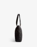 Displays the Black Adair 'Hunter' branded Quilted Tote Bag