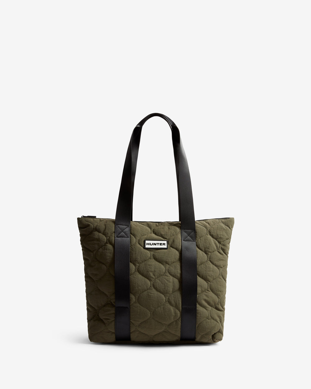 Displays Green Adair 'Hunter' branded Quilted Tote Bag