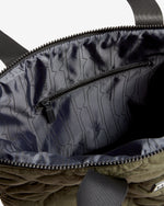 Displays Green Adair 'Hunter' branded Quilted Tote Bag