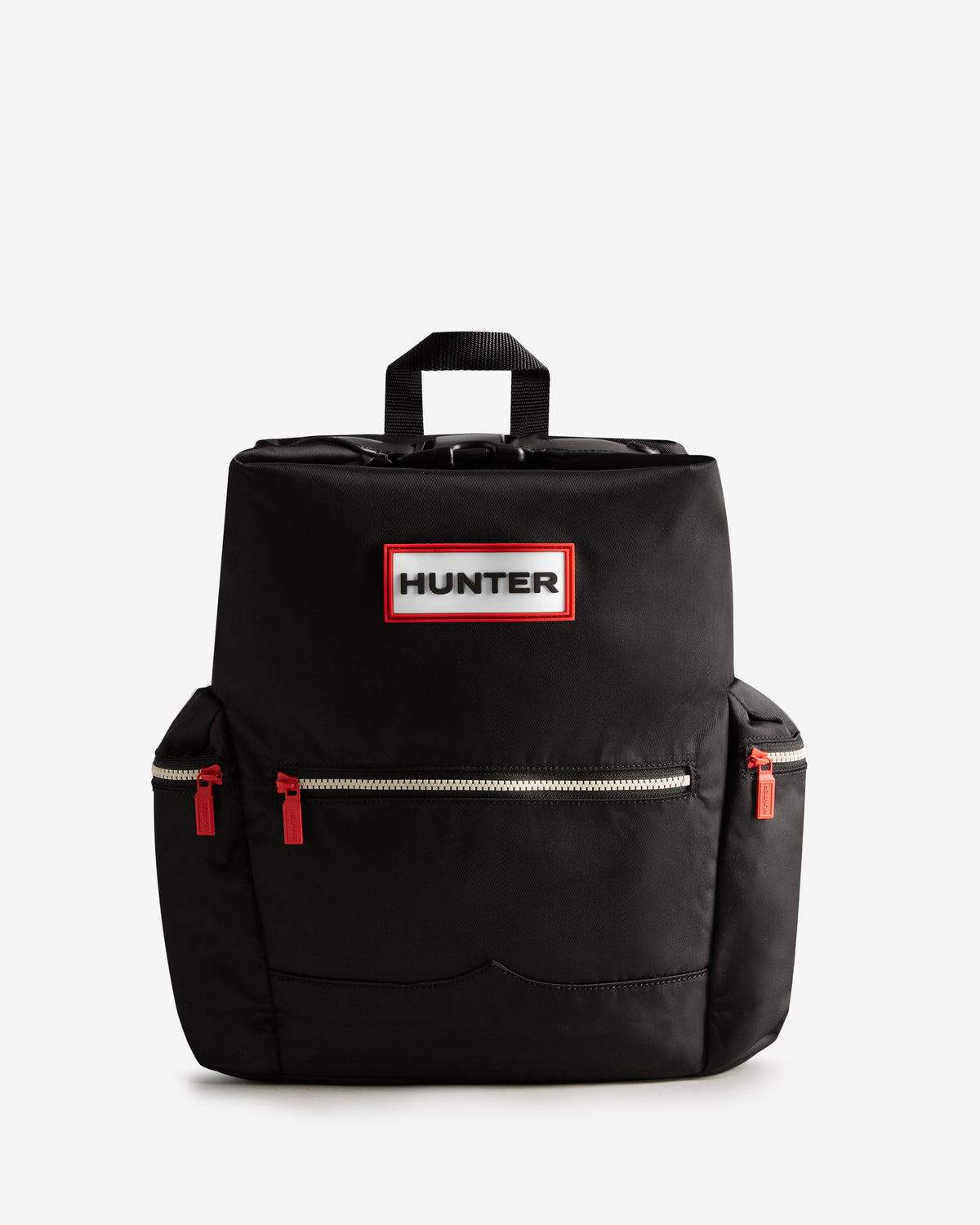 Black Nylon Large Topclip Backpack