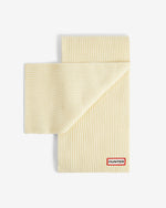 Unisex Antique White Arrinay Ribbed Pom Beanie/Scarf Box Set