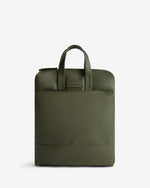 Displays the Green Islay 'Hunter' branded Pu Commuter Backpack